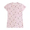 Cloud Haven Women's Pink / Purple  Fitted Signature Print Tee In Ditsy Pink