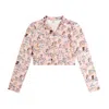 Cloud Haven Women's Pink / Purple  Love Them All Cropped Jacket Pink In Multi