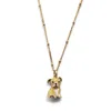 Cloud Haven Women's Yellow / Orange / Gold  Mini Bulldog Sweetie Pendant In Taffy Yellow