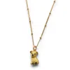 Cloud Haven Women's Yellow / Orange / Gold  Mini Pittie Sweetie Pendant In Taffy Yellow