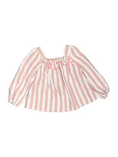 Pre-owned Cloud Island Babies' 3/4 Sleeve Blouse In Pink