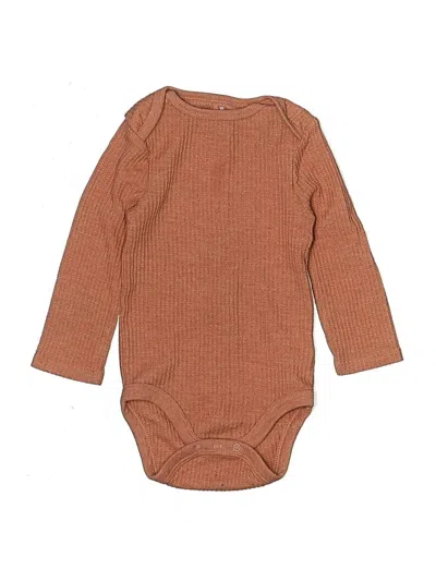 Pre-owned Cloud Island Babies' Long Sleeve Onesie In Brown