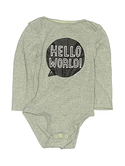 Pre-owned Cloud Island Babies' Long Sleeve Onesie In Gray