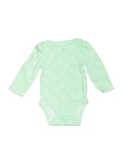 Pre-owned Cloud Island Babies' Long Sleeve Onesie In Green