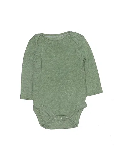 Pre-owned Cloud Island Babies' Long Sleeve Onesie In Green