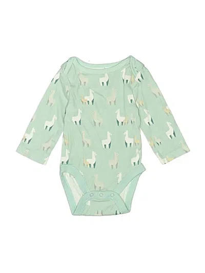Pre-owned Cloud Island Babies' Long Sleeve Onesie In Green