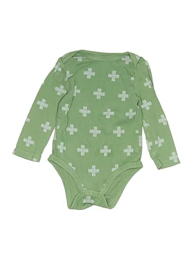 Pre-owned Cloud Island Babies' Long Sleeve Onesie In Green