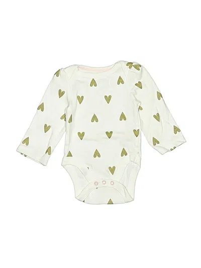 Pre-owned Cloud Island Babies' Long Sleeve Onesie In Ivory