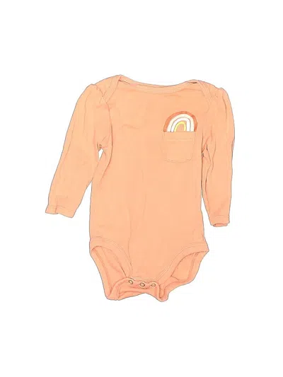 Pre-owned Cloud Island Babies' Long Sleeve Onesie In Orange
