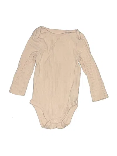 Pre-owned Cloud Island Babies' Long Sleeve Onesie In Tan