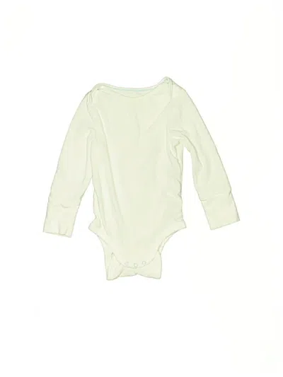 Pre-owned Cloud Island Kids' Long Sleeve Onesie In White
