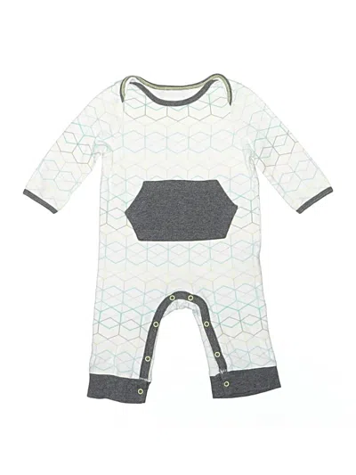 Pre-owned Cloud Island Kids' Long Sleeve Onesie In White