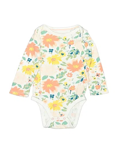 Pre-owned Cloud Island Babies' Long Sleeve Onesie In White