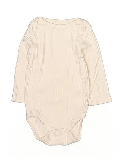 Pre-owned Cloud Island Babies' Long Sleeve Onesie In White