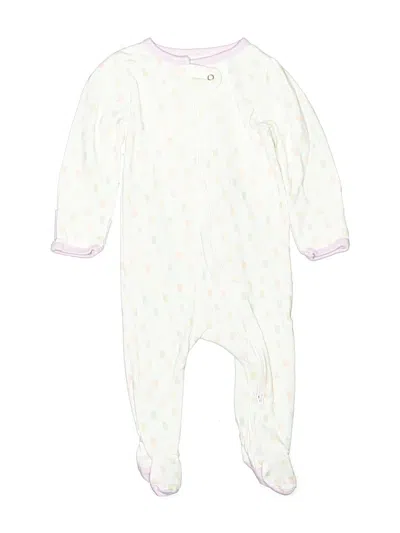 Pre-owned Cloud Island Babies' Long Sleeve Onesie In White