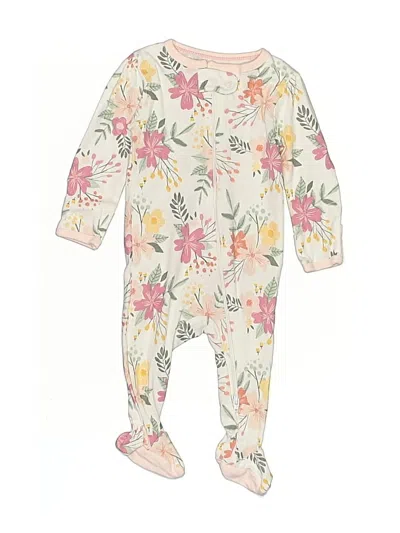 Pre-owned Cloud Island Babies' Long Sleeve Onesie In White