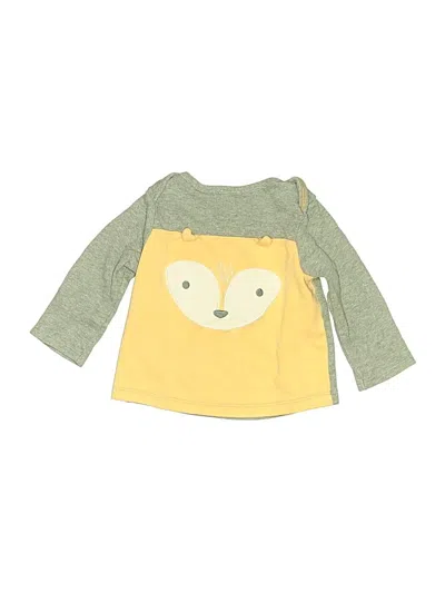 Pre-owned Cloud Island Babies' Long Sleeve Top Green Crew Neck Tops