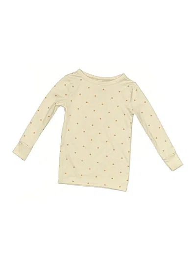 Pre-owned Cloud Island Kids' Long Sleeve Top Ivory Crew Neck Tops