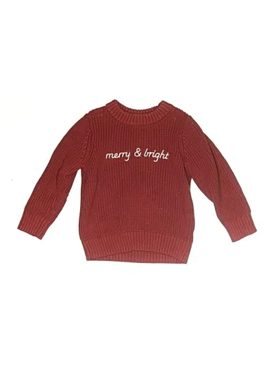 Pre-owned Cloud Island Kids' Pullover Sweater In Burgundy