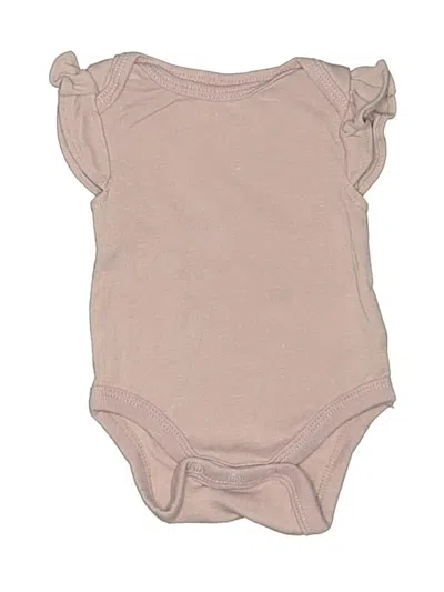 Pre-owned Cloud Island Babies' Short Sleeve Onesie In Brown