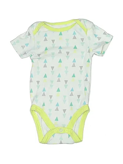 Pre-owned Cloud Island Babies' Short Sleeve Onesie In Green