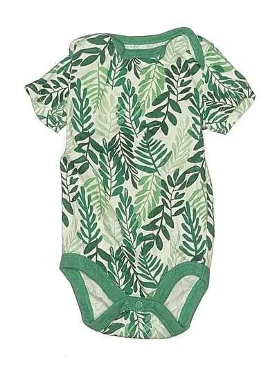 Pre-owned Cloud Island Babies' Short Sleeve Onesie In Green