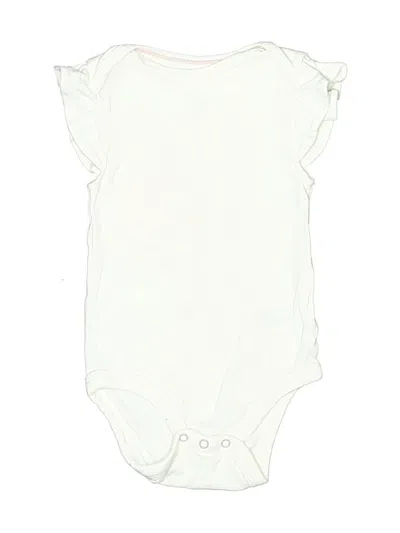 Pre-owned Cloud Island Babies' Short Sleeve Onesie In Ivory