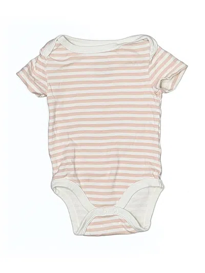 Pre-owned Cloud Island Babies' Short Sleeve Onesie In Ivory