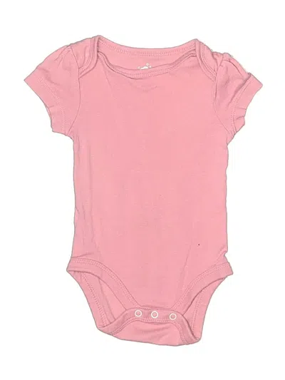 Pre-owned Cloud Island Babies' Short Sleeve Onesie In Pink