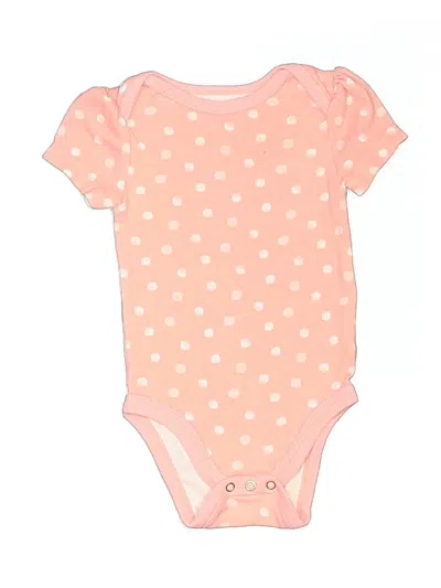 Pre-owned Cloud Island Babies' Short Sleeve Onesie In Pink