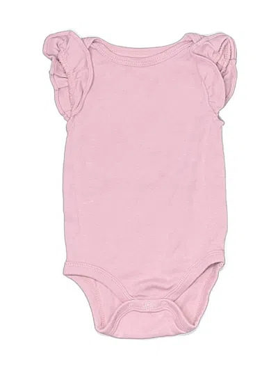 Pre-owned Cloud Island Babies' Short Sleeve Onesie In Pink