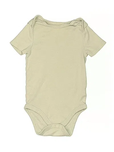 Pre-owned Cloud Island Babies' Short Sleeve Onesie In Tan