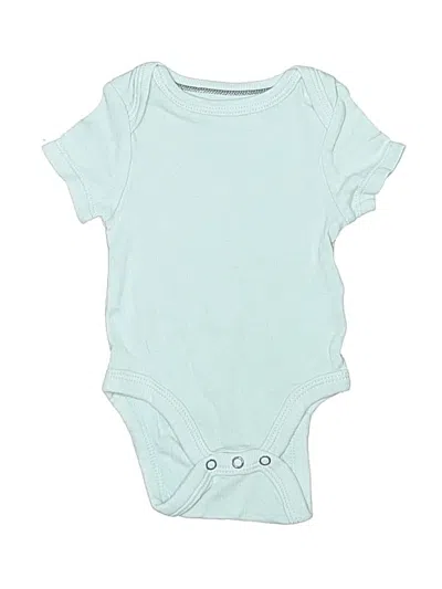 Pre-owned Cloud Island Babies' Short Sleeve Onesie In Teal