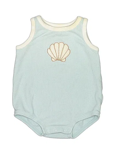 Pre-owned Cloud Island Babies' Short Sleeve Onesie In Teal