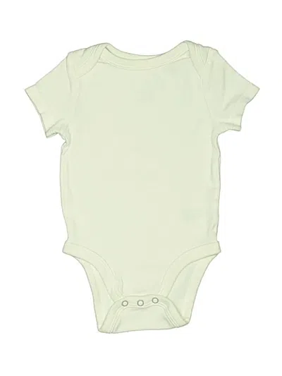 Pre-owned Cloud Island Babies' Short Sleeve Onesie In White