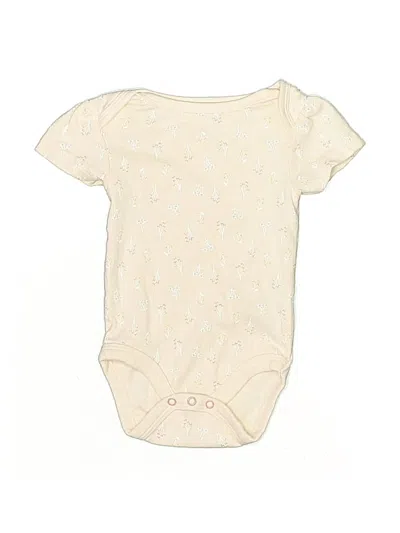 Pre-owned Cloud Island Babies' Short Sleeve Onesie In White