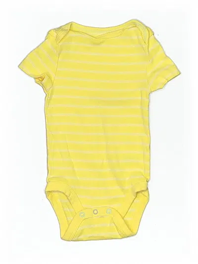 Pre-owned Cloud Island Babies' Short Sleeve Onesie In Yellow