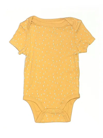 Pre-owned Cloud Island Babies' Short Sleeve Onesie In Yellow