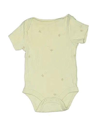 Pre-owned Cloud Island Babies' Short Sleeve Onesie In Yellow