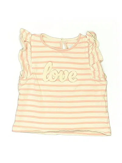 Pre-owned Cloud Island Babies' Sleeveless Top Yellow Sweetheart Neckline Tops