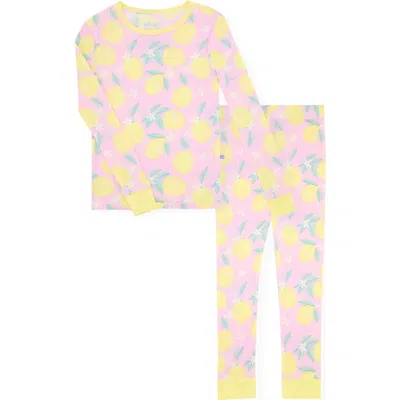 Cloud Nine Kids'  Fitted Two-piece Pajamas In Yellow