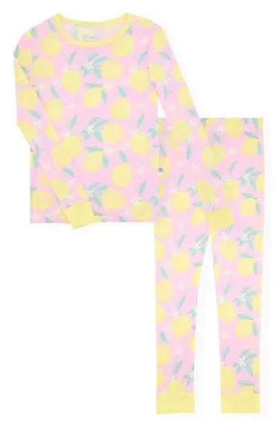 Cloud Nine Kids' Fitted Two-piece Pajamas In Yellow