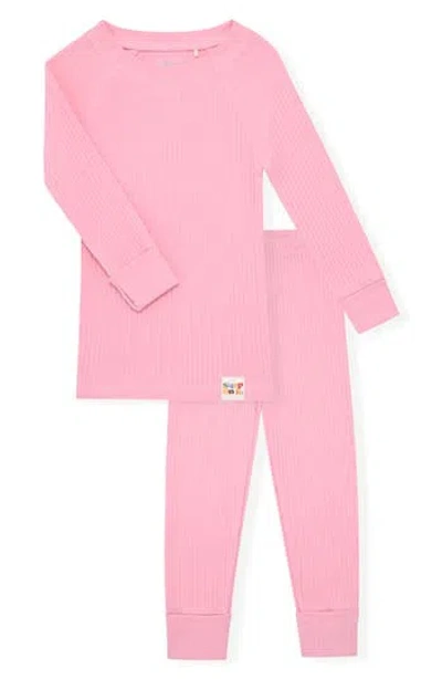 Cloud Nine Kids' Organic Cotton Two-piece Pajamas In Pink