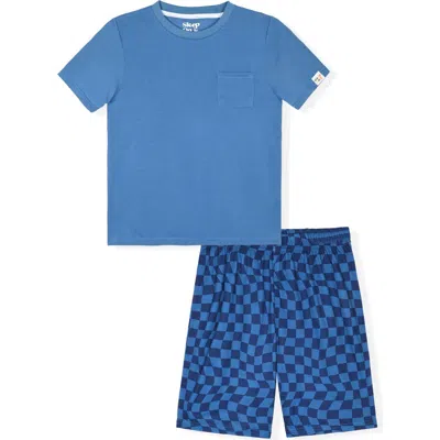 Cloud Nine Kids' Two-piece Short Pajamas In Blue