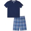 Cloud Nine Kids' Two-piece Short Pajamas In Navy