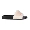 Cloud Nine Women's Bella Sheepskin Slide Sandal In Cream In Multi