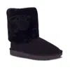 Cloud Nine Women's Pom Pom Sheepskin Boots In Black In Black
