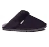 Cloud Nine Women's Sheepskin Scuff Slippers In Black In Multi