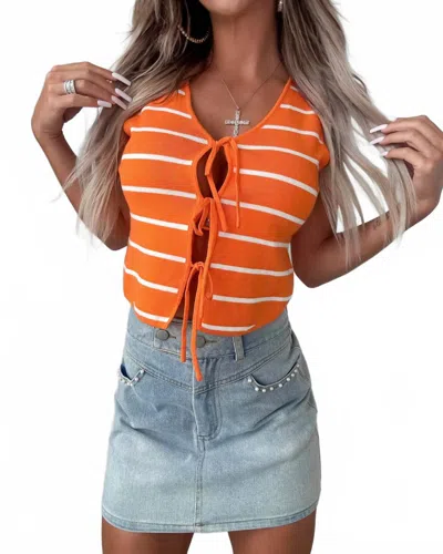 Cloud Ten Always Pearl Denim Mini Skirt In Light Wash In Black