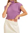 Cloud Ten Delaney Sleeveless Sweater In Lavender In Purple